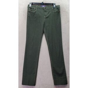 Jolt Jegging Jeans Girls 16 Green Embroidered Cotton Pockets Flat Front Straight